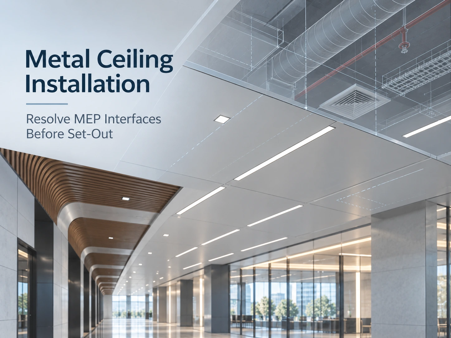 Metal Ceiling Installation: Resolve MEP Interfaces Before Set-Out