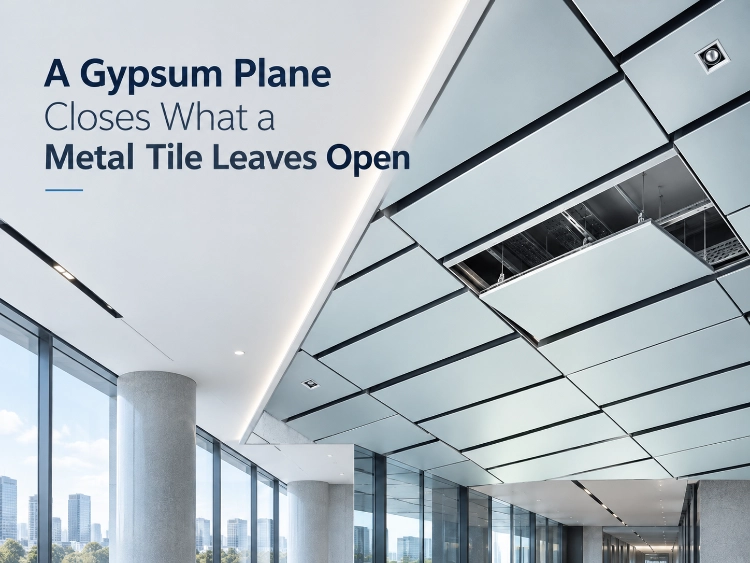 A Gypsum Plane Closes What a Metal Tile Leaves Open