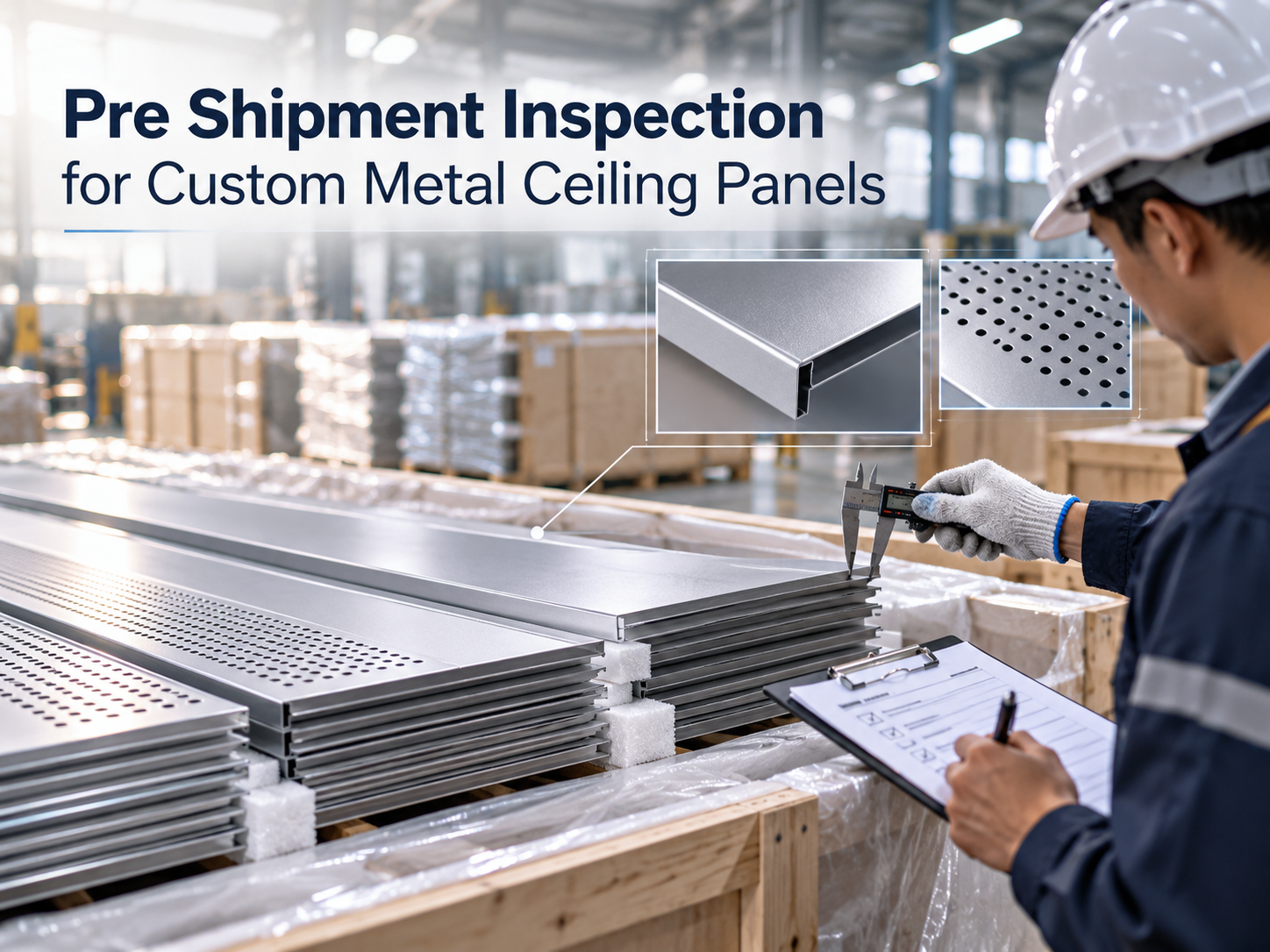 Pre-Shipment Inspection for Custom Metal Ceiling Panels