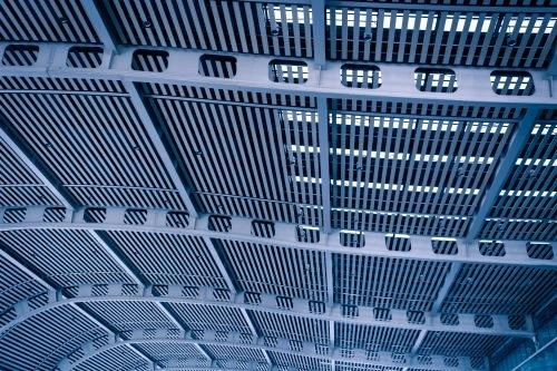 Metal ceiling system detail for a commercial project.webp
